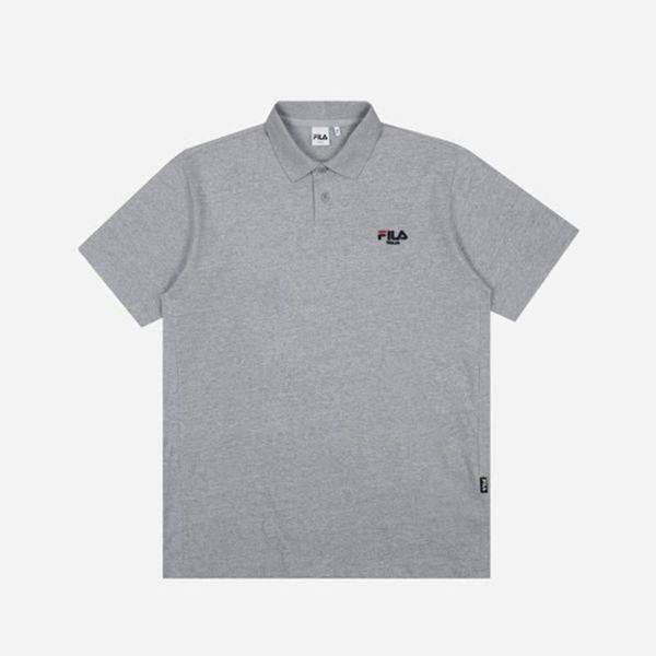 Camisas Polo Fila Hombre Gris - Small Logo Basic Collared S/S - España 781930LRU